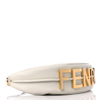 Fendi Vitello Grace Matte Small Fendigraphy Hobo Bag White Ice 4 of 10