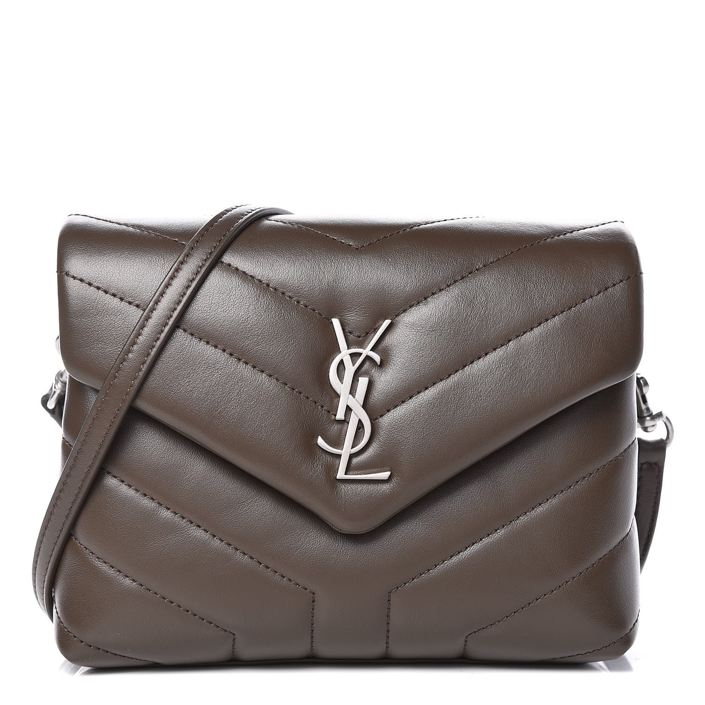 Calfskin Y Quilted Monogram Toy Loulou Crossbody Bag Faggio