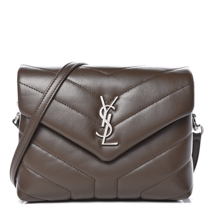 Saint Laurent Calfskin Y Quilted Monogram Toy Loulou Crossbody Bag Faggio 1 of 10