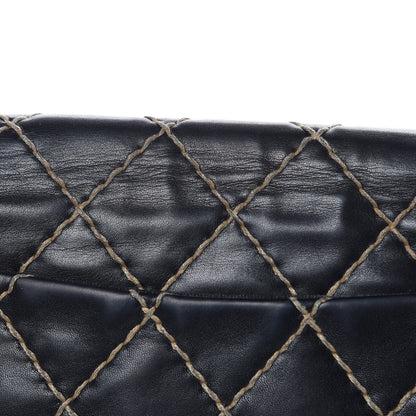 Chanel Calfskin Wild Stitch Jumbo Flap Black 12 of 19