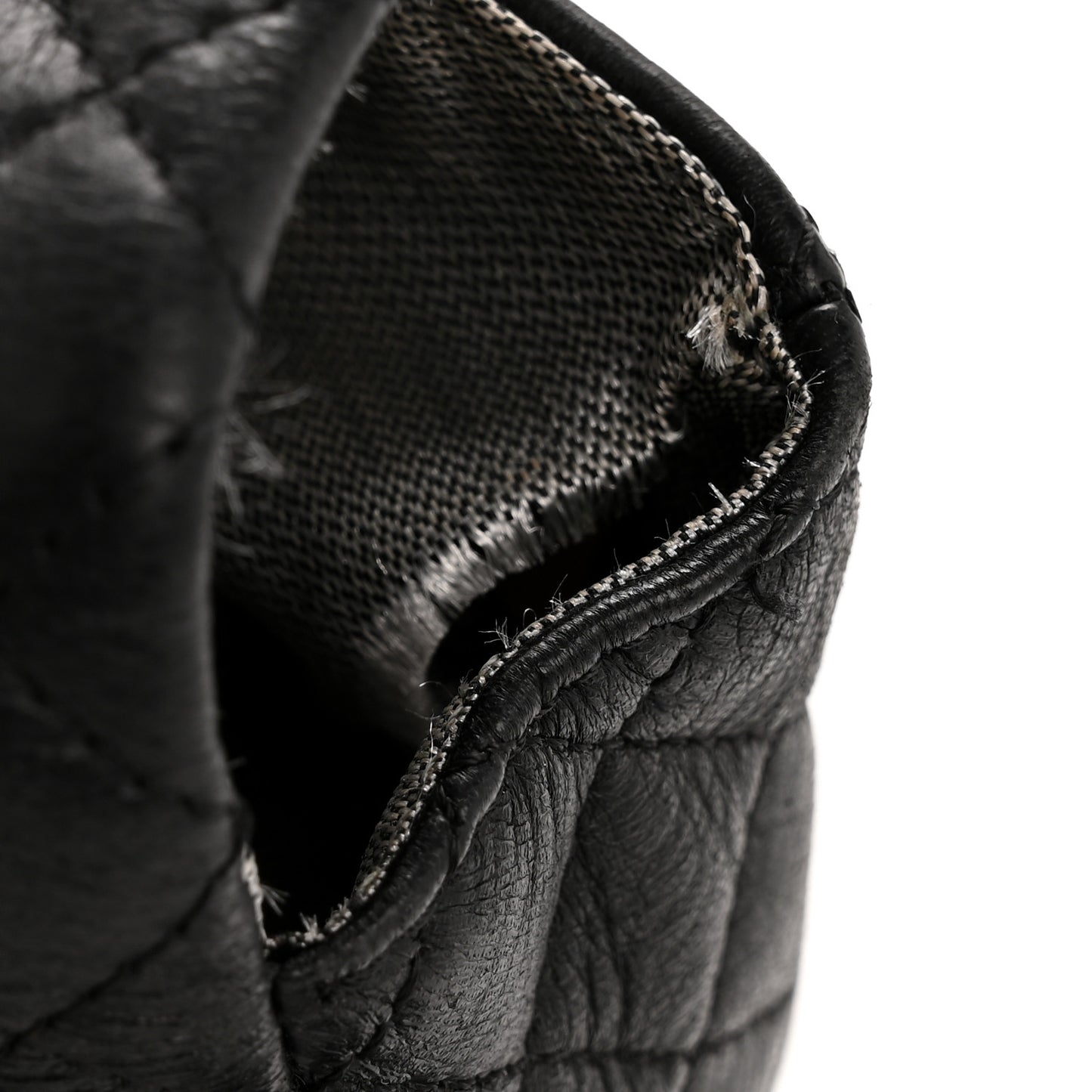 Grained Calfskin Quilted CC Uniform Flap Belt Bag Black