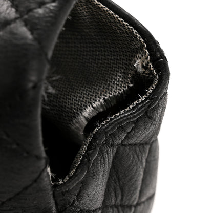 Chanel Grained Calfskin Quilted CC Uniform Flap Belt Bag Black 12 of 15