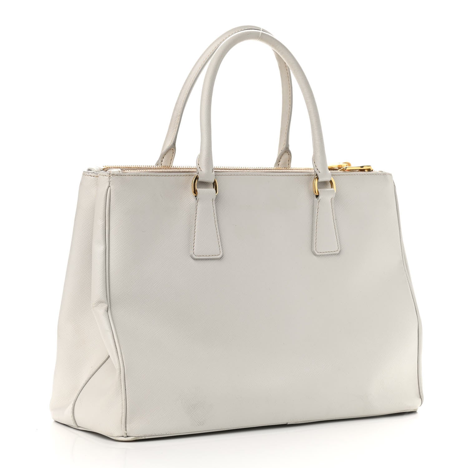 Prada Saffiano Lux Galleria Front Pocket Tote Talco Platino 3 of 18