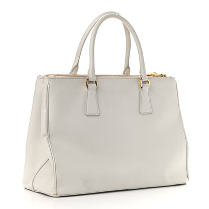 Prada Saffiano Lux Galleria Front Pocket Tote Talco Platino 3 of 18