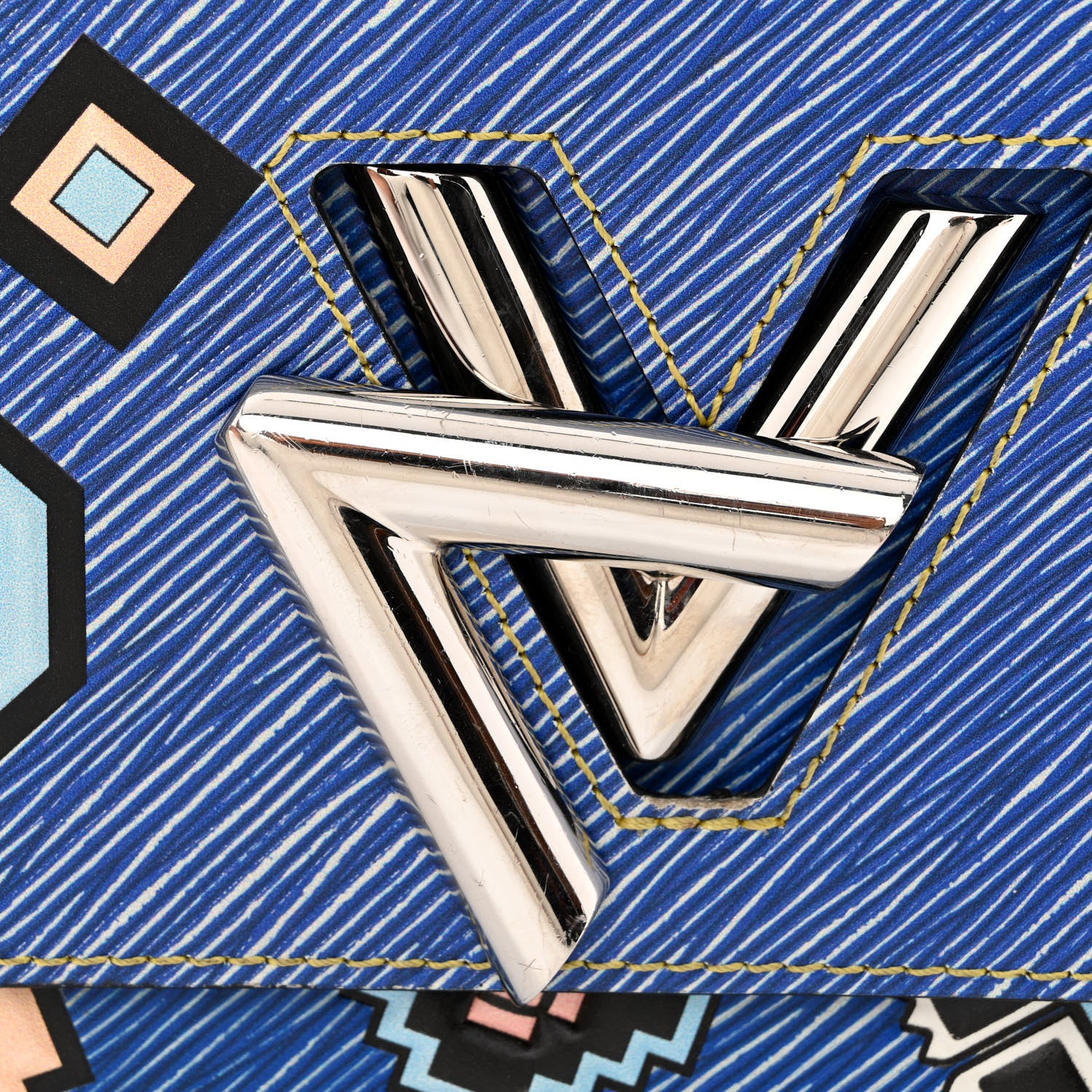 Louis Vuitton Epi Azteque Twist Shoulder Bag MM Denim Light 12 of 12