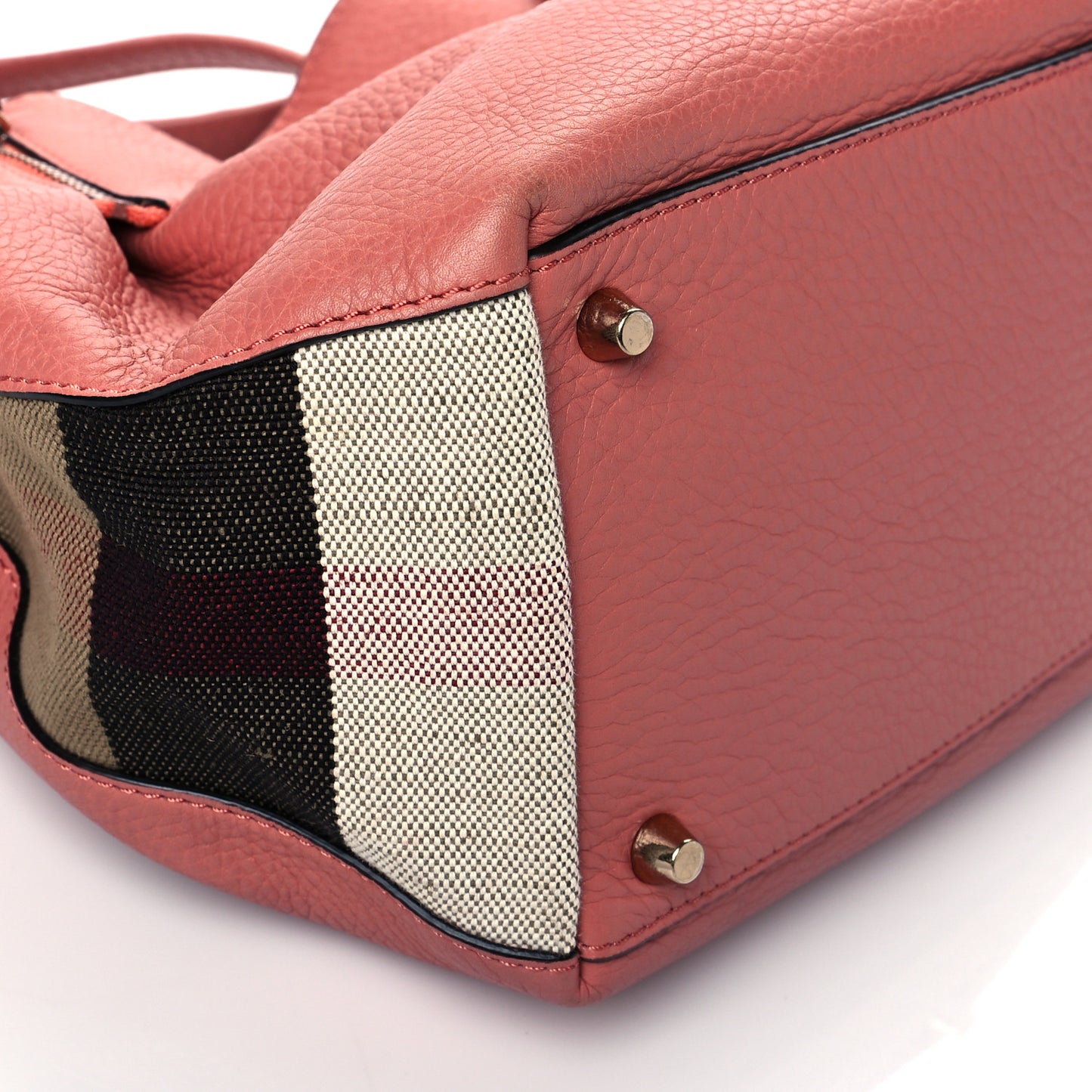 Grainy Calfskin House Check Small Maidstone Pink