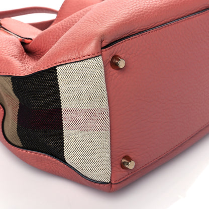 Burberry Grainy Calfskin House Check Small Maidstone Pink 9 of 10