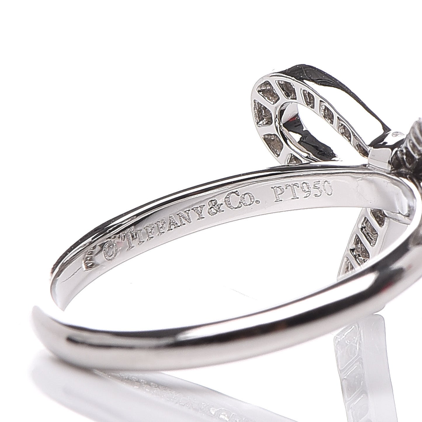 Platinum Diamond Bow Ring 46 3.75
