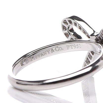 Tiffany Platinum Diamond Bow Ring 46 3.75 5 of 5