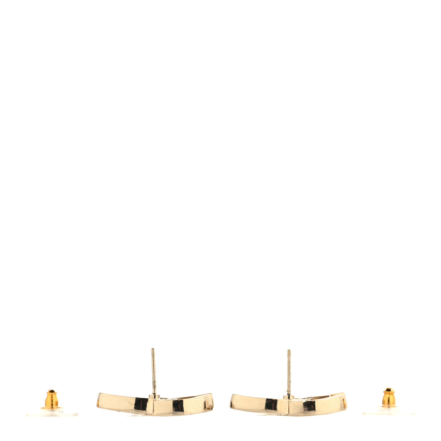 Chanel Crystal CC Earrings Gold 3 of 5