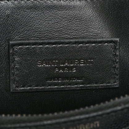 Saint Laurent Grain De Poudre Medium West Hollywood Monogram Fold-Over Black 8 of 11