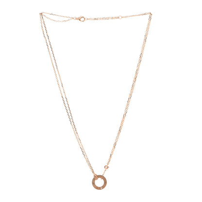 Cartier 18K Pink Gold 2 Diamond LOVE Necklace 3 of 8