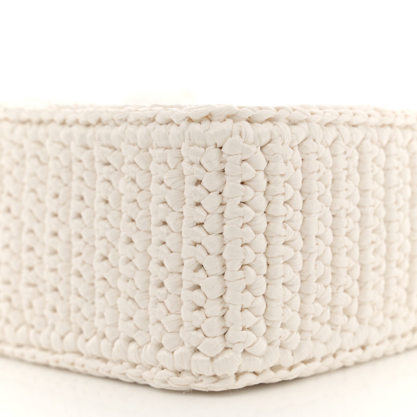 Yarn Raffia Effect Crochet Re-Edition 2005 Shoulder Bag White