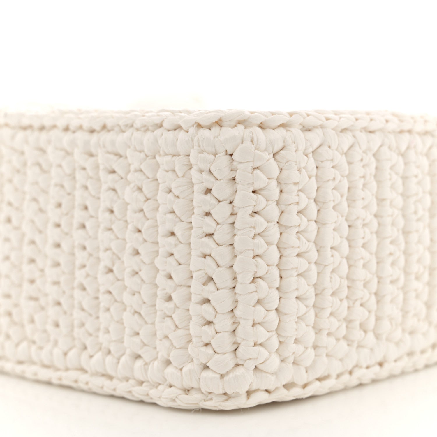 Prada Yarn Raffia Effect Crochet Re-Edition 2005 Shoulder Bag White 10 of 10