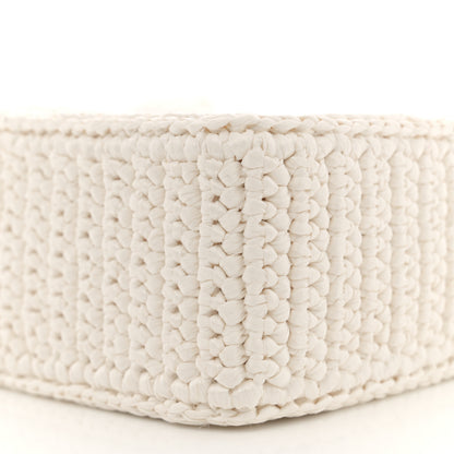 Prada Yarn Raffia Effect Crochet Re-Edition 2005 Shoulder Bag White 10 of 10