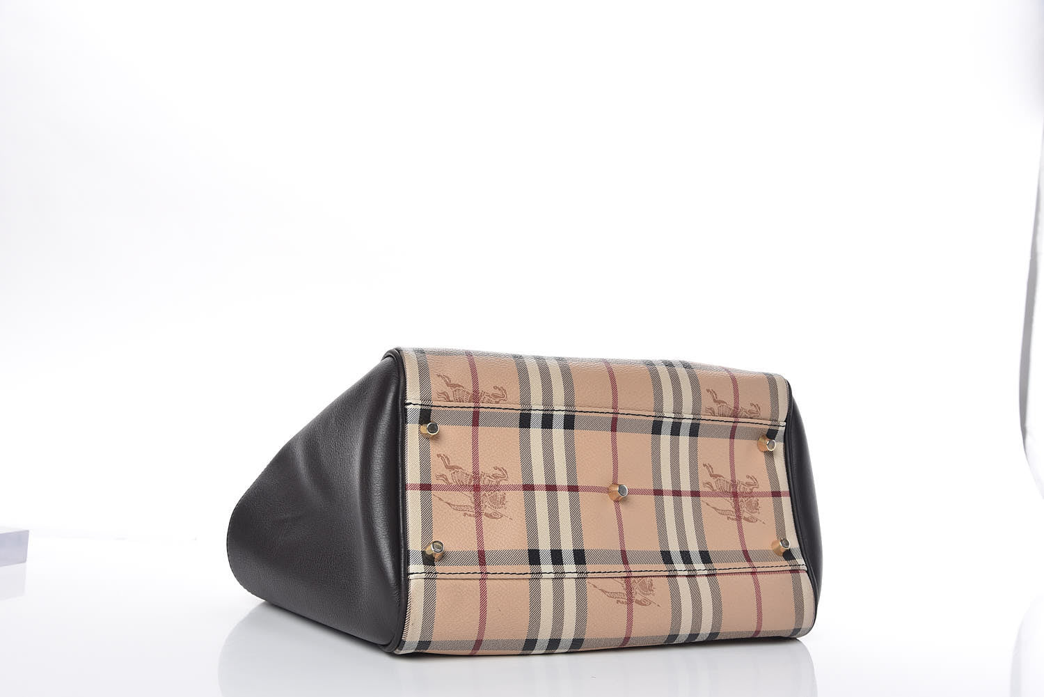 Burberry Haymarket Check Small Canterbury Tote Chocolate 4 of 13