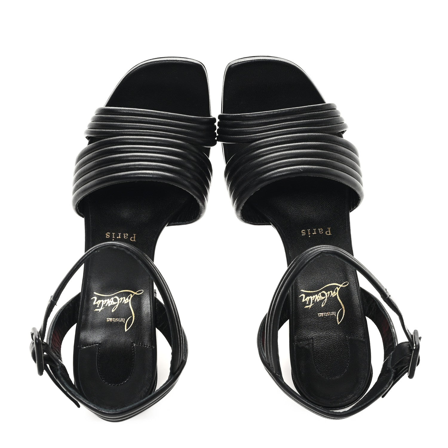 Christian Louboutin Nappa Manola 85 Sandals 37.5 Black 2 of 9