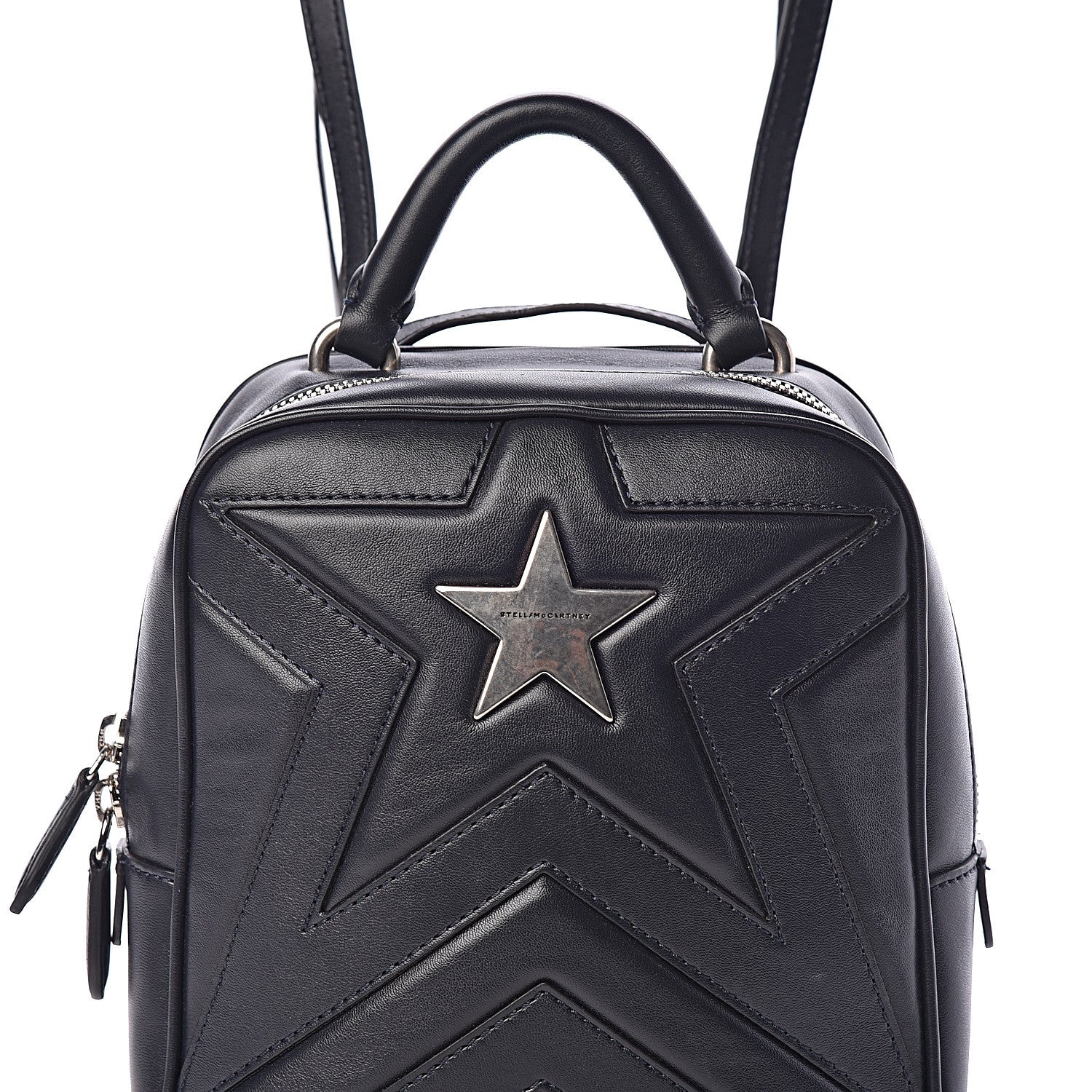 Stella McCartney Eco Alter Nappa Quilted Star Small Backpack Dark Blue 7 of 9
