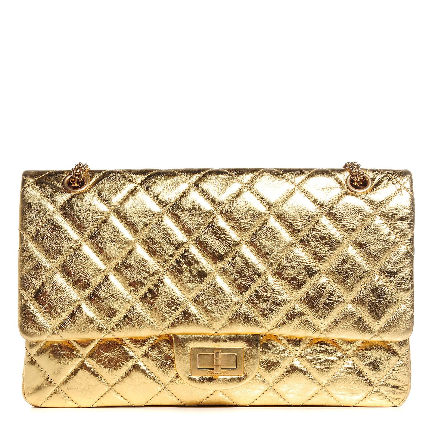 Calfskin 2.55 Reissue 227 Flap Metallic Gold