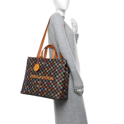 Louis Vuitton Vers Damier Ebene Shopper Bag MM Multicolor 2 of 9