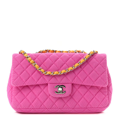 Chanel Neoprene Quilted Medium Single Flap Pink 1 of 11