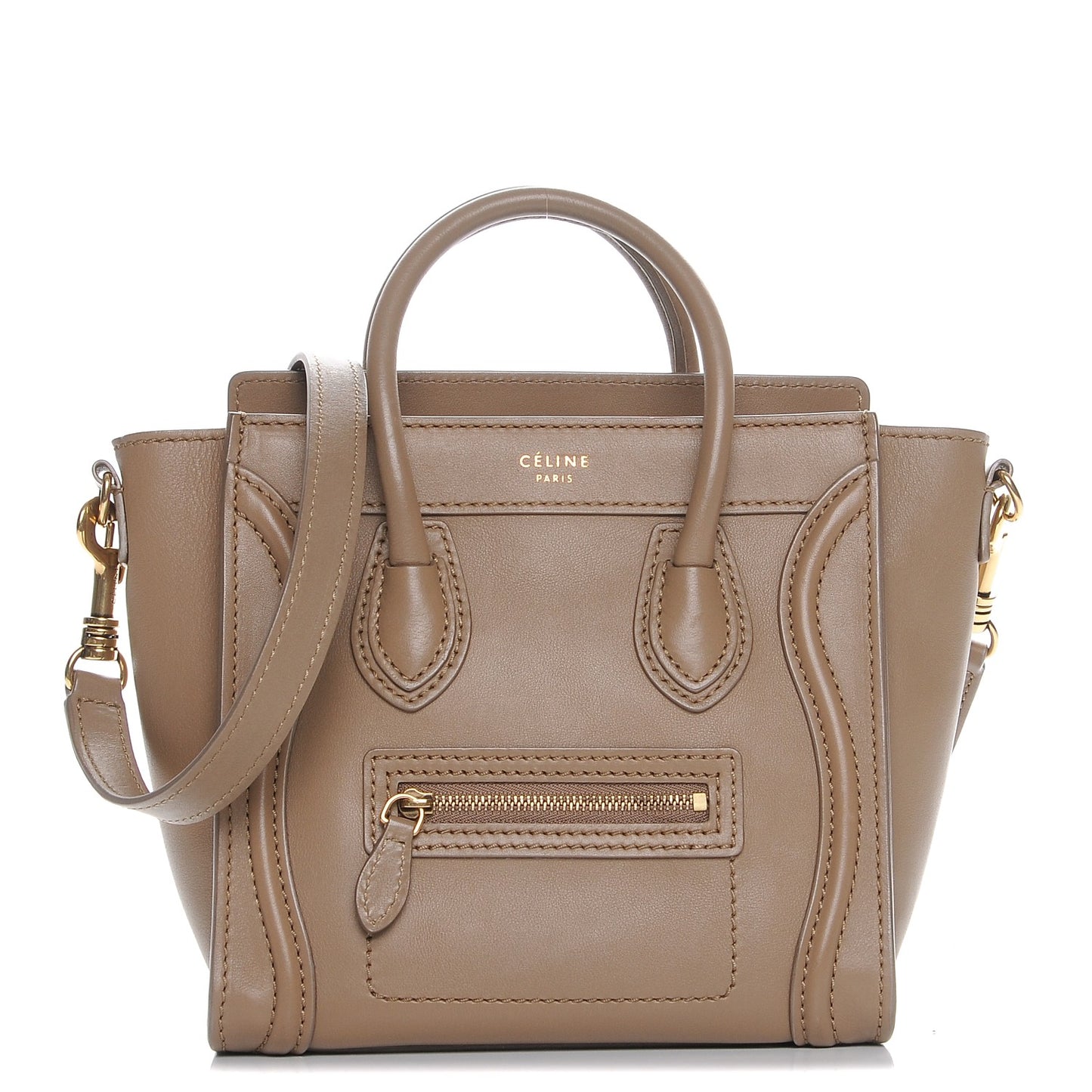 Smooth Calfskin Nano Luggage Camel