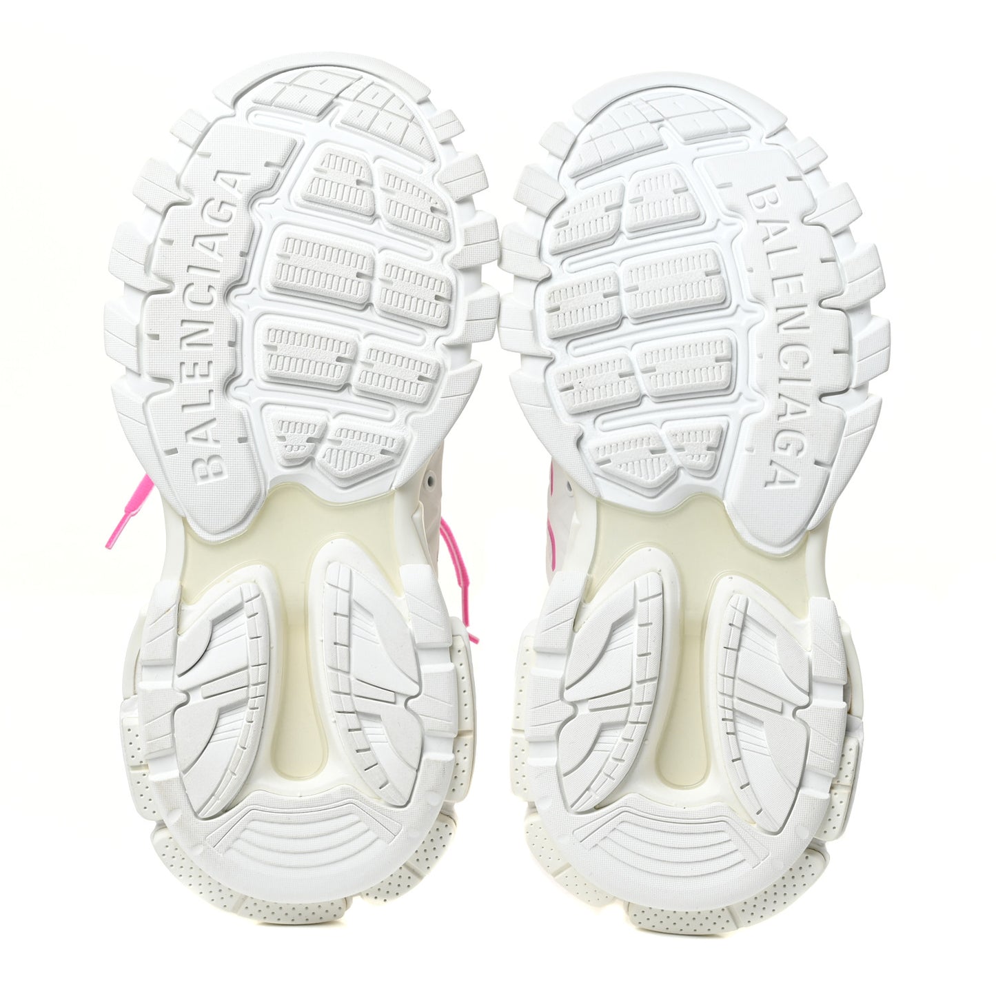 Mesh Rubber Bi-Color Womens Track Mules 37 White Fluo Pink