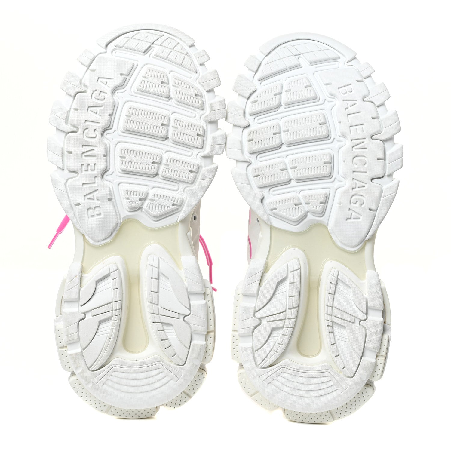 Balenciaga Mesh Rubber Bi-Color Womens Track Mules 37 White Fluo Pink 6 of 9