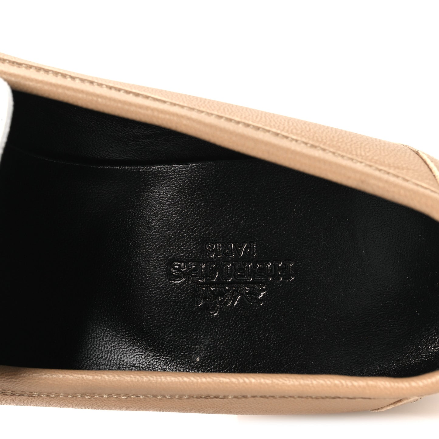 Goatskin Womens Royal Loafers 37 Beige Argile White