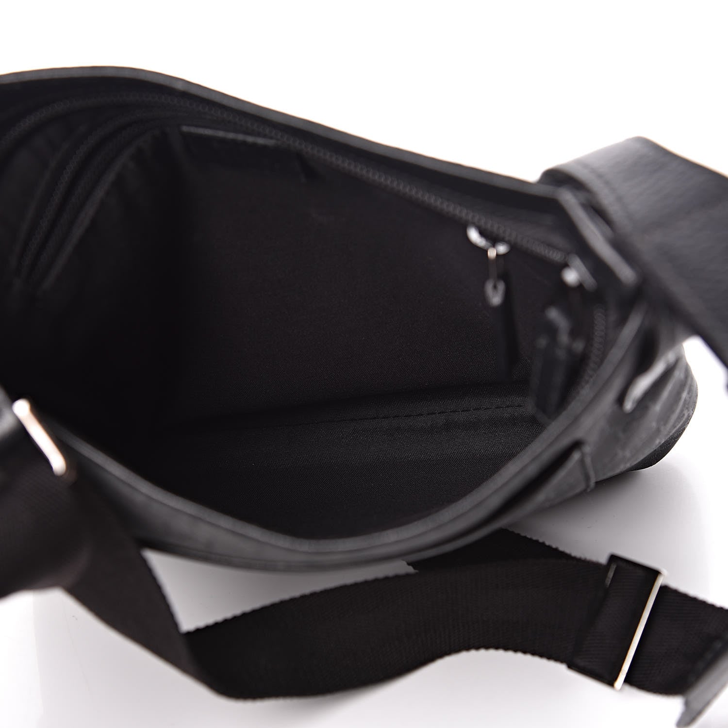 Gucci Nylon Monogram Flat Messenger Bag Black 5 of 12
