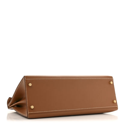 Hermes Courchevel Kelly Sellier 32 Gold 4 of 16