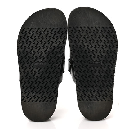 Hermes Calfskin Womens Chypre Sandals 35.5 Black 5 of 10