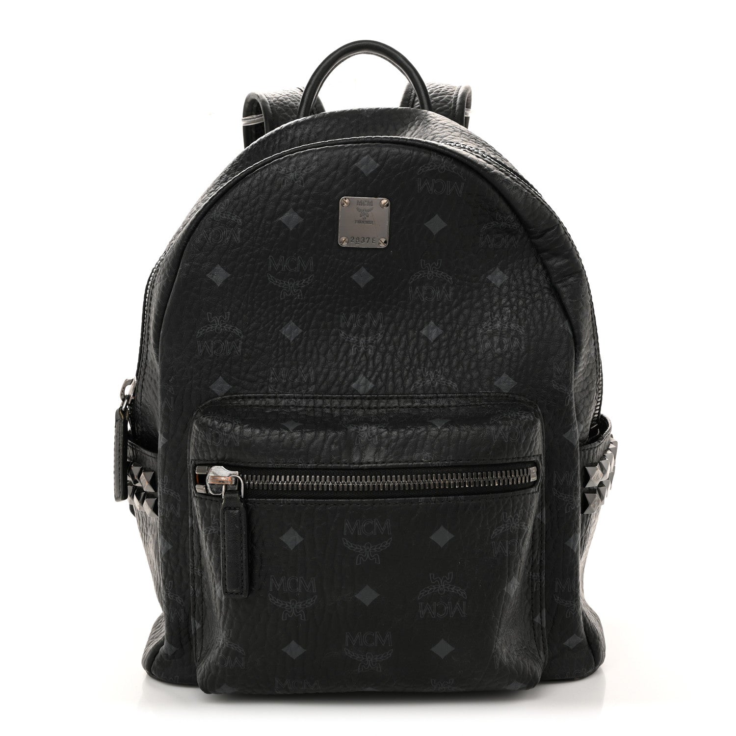 MCM Visetos Small Side Stud Stark Backpack Black 1 of 15