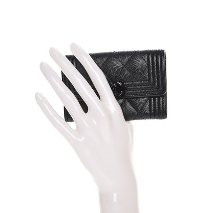 Chanel Caviar Quilted Boy Flap Card Holder So Black 2 of 9