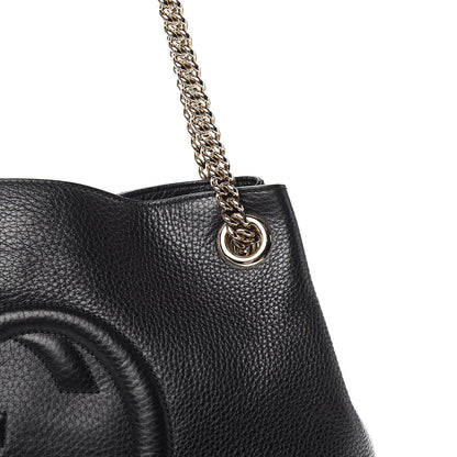 Gucci Pebbled Calfskin Medium Soho Chain Shoulder Bag Black 10 of 10