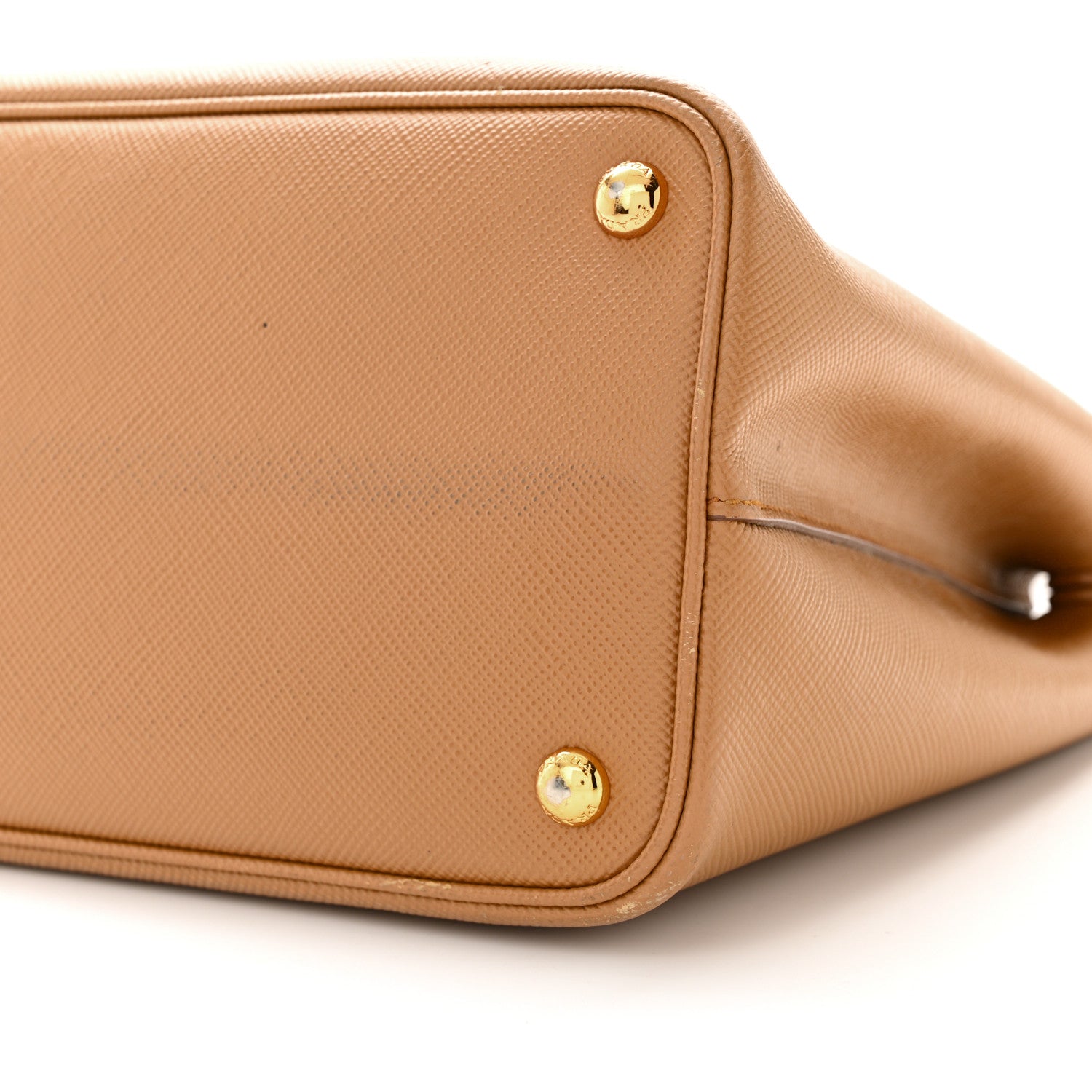 Prada Saffiano Cuir Small Double Bag Caramel Fuoco 10 of 17