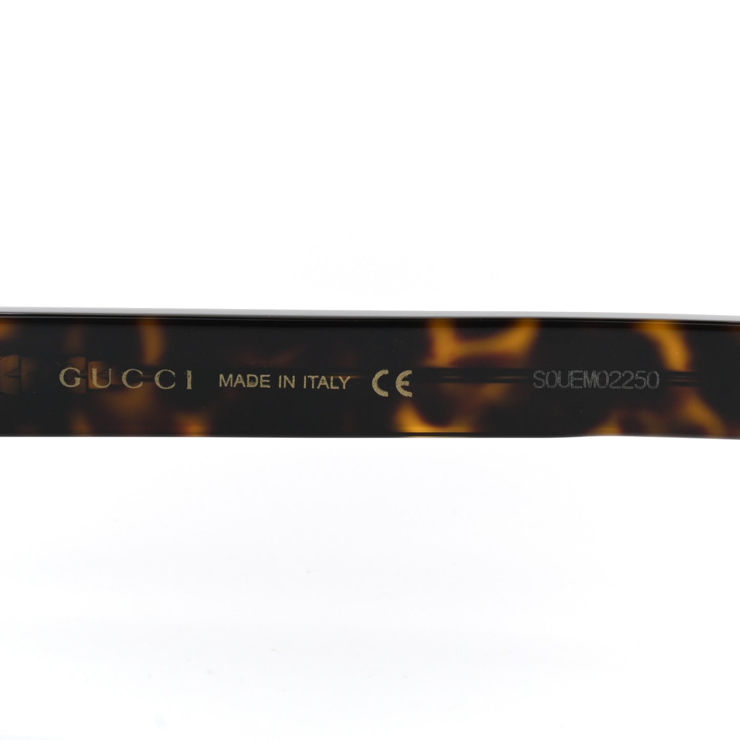 Acetate Asymmetrical Crystal Sunglasses GG0240S Havanna
