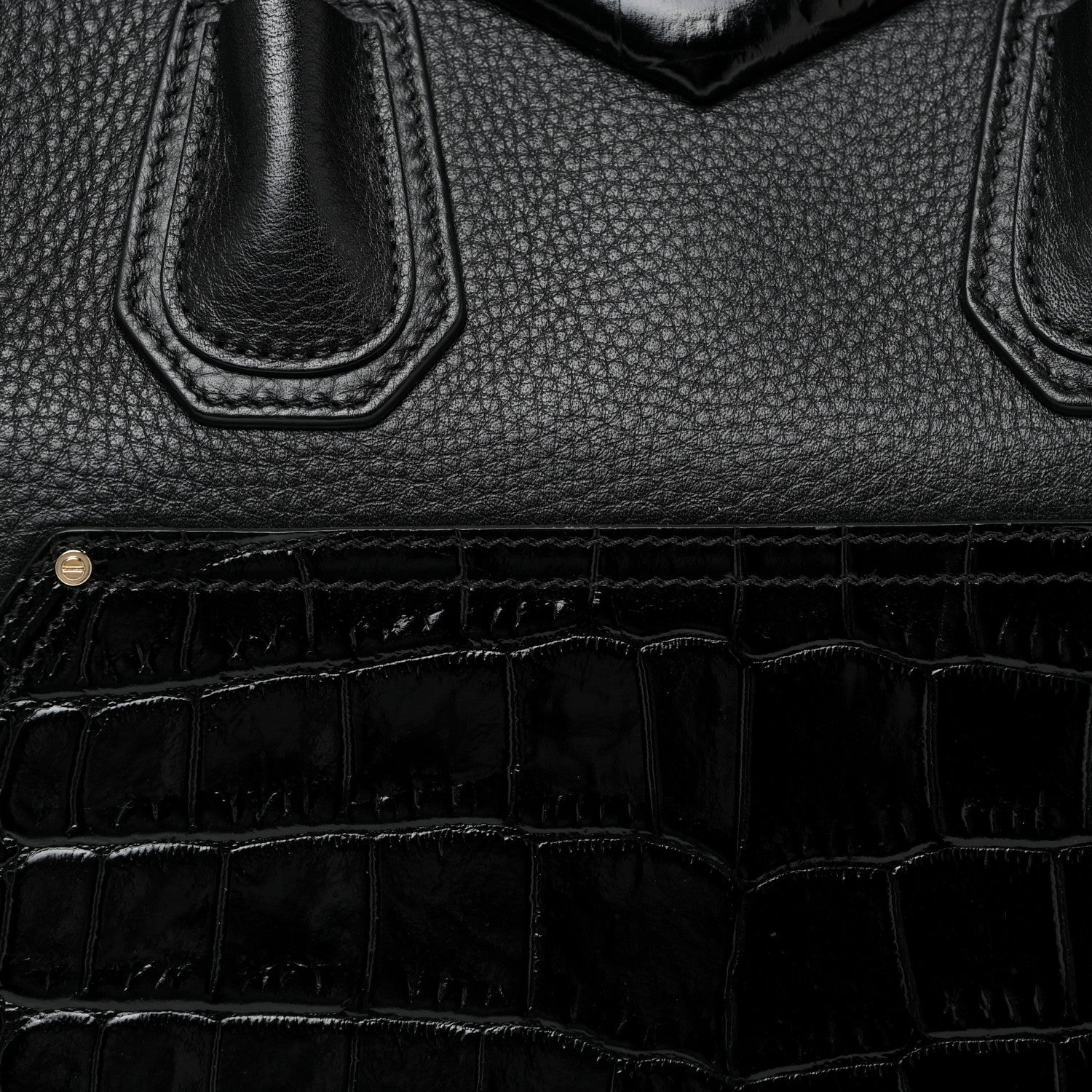 Givenchy Calfskin Crocodile Embossed Medium Antigona Black 7 of 13