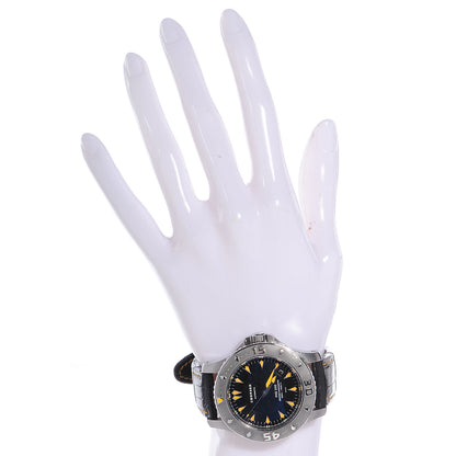 Chopard Mens Stainless Steel Leather 43mm Pro One Watch Black 2 of 7