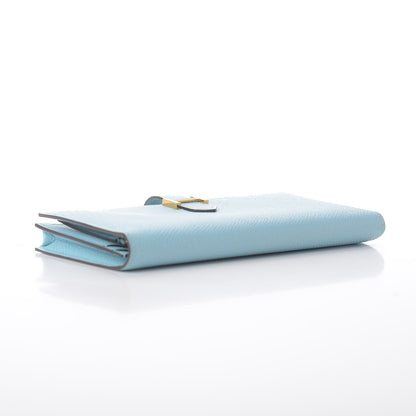 Hermes Epsom Bearn Gusset Wallet Bleu Atoll 4 of 9
