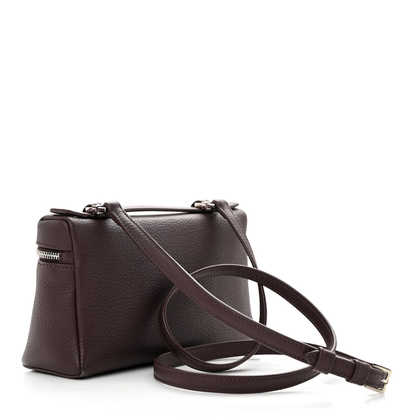 Grained Calfskin L19 Extra Pocket Pouch Plum