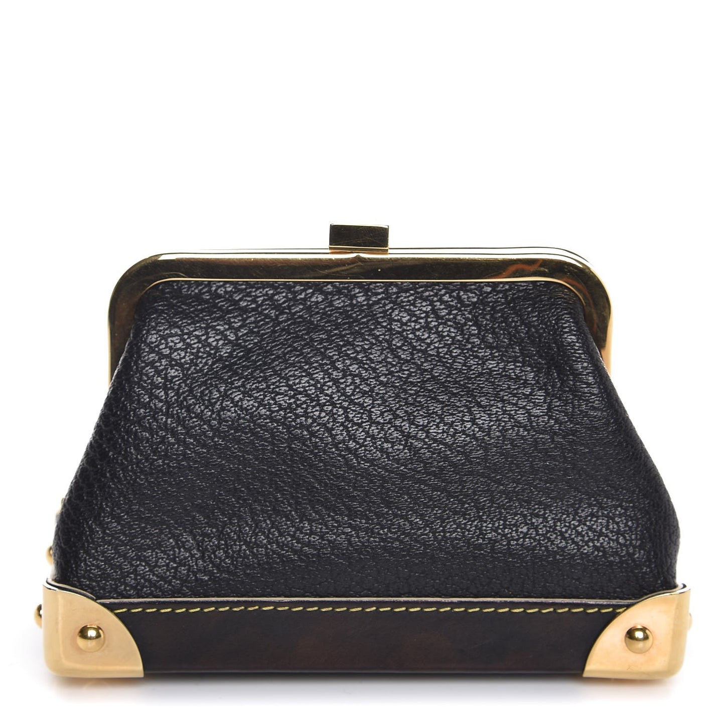 French Kiss Lock Coin Purse Black