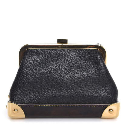 Louis Vuitton French Kiss Lock Coin Purse Black 1 of 7