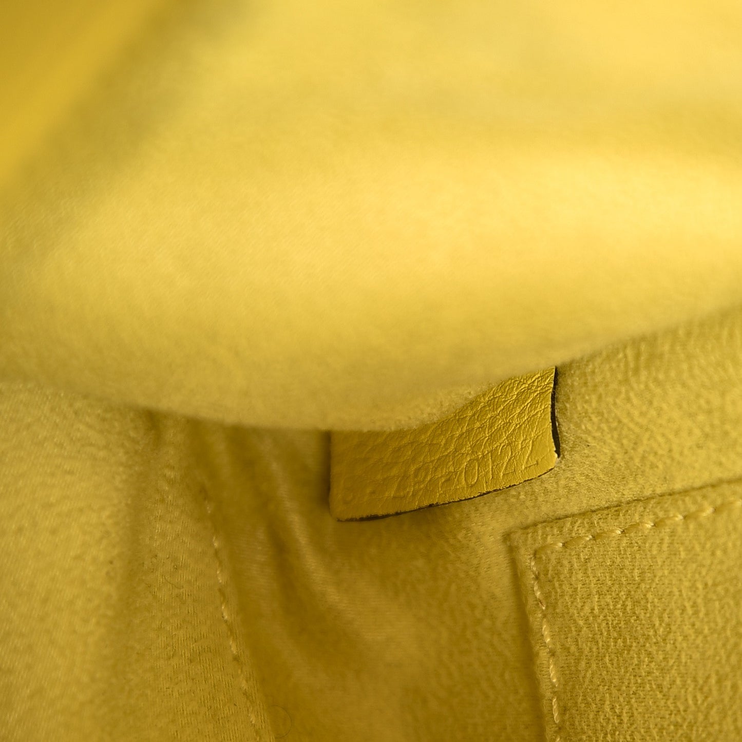 Drummed Calfskin Nano Luggage Citron