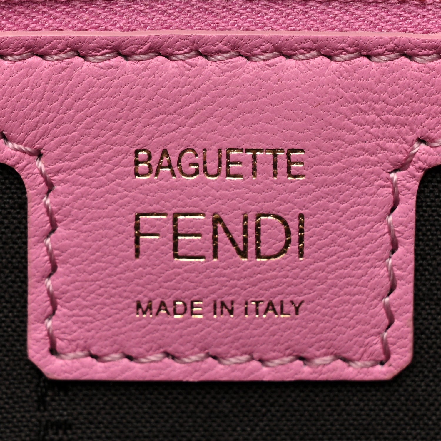 Fendi Nappa FF 1974 Embossed Baguette Lollypop 7 of 9