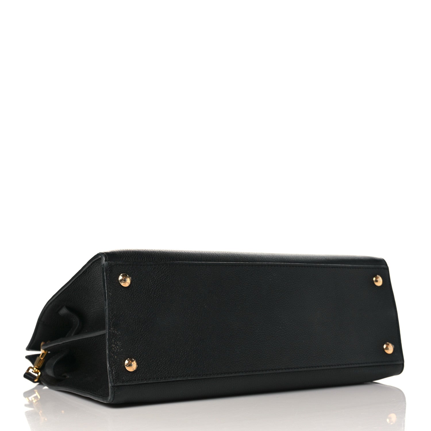 Burberry Grainy Calfskin Medium Title Bag Black 4 of 11