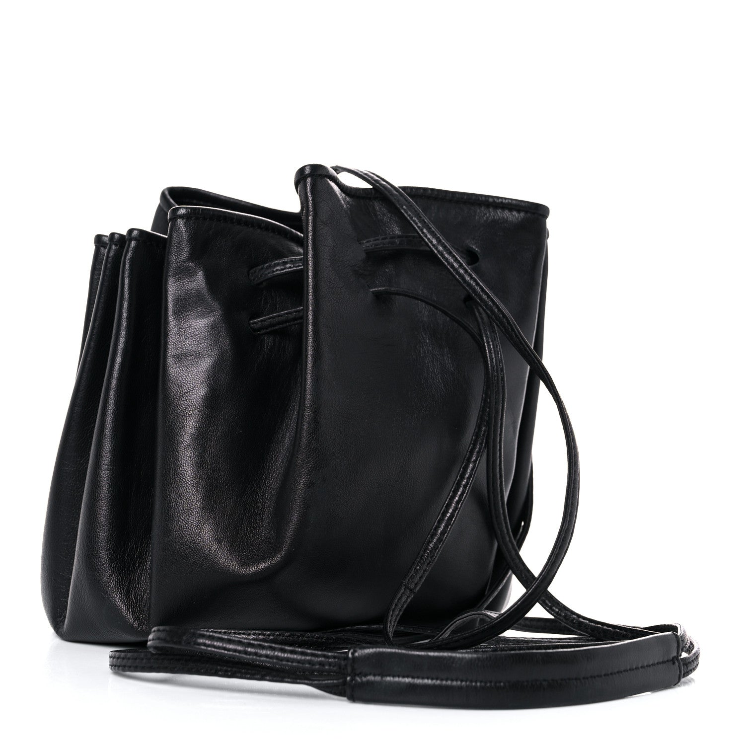 Loewe Calfskin Drawstring Bag Black 4 of 8