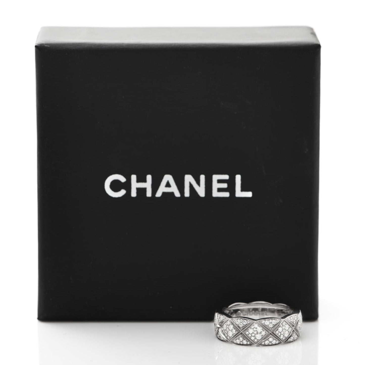 18K White Gold Diamond Small Coco Crush Pave Ring 52 6