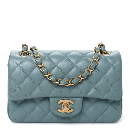Chanel Caviar Quilted Mini Rectangular Flap Blue 1 of 10