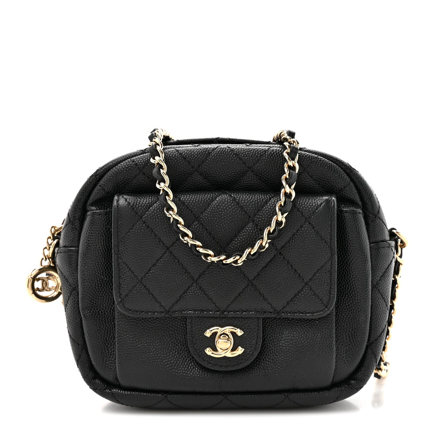 Caviar Quilted CC Day Camera Case Black